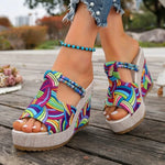 Summer New Round Toe Comfortable Temperament Casual Slippers for Women Fashionable Elegant Sexy Banquet High Heel Slippers