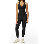 2 Pieces Sportswear Women Yoga Set Gym Clothes Fitness Set Outfit Outdoor Long-Sleeved Shirt Tracksuits Sports Bra Gym Leggings