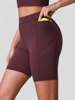 Naked High Waisted Yoga Shorts Women Quick Drying Side Pocket Cycling Pants Outdoor Abdominal and Hip Lifting Sports Shorts
