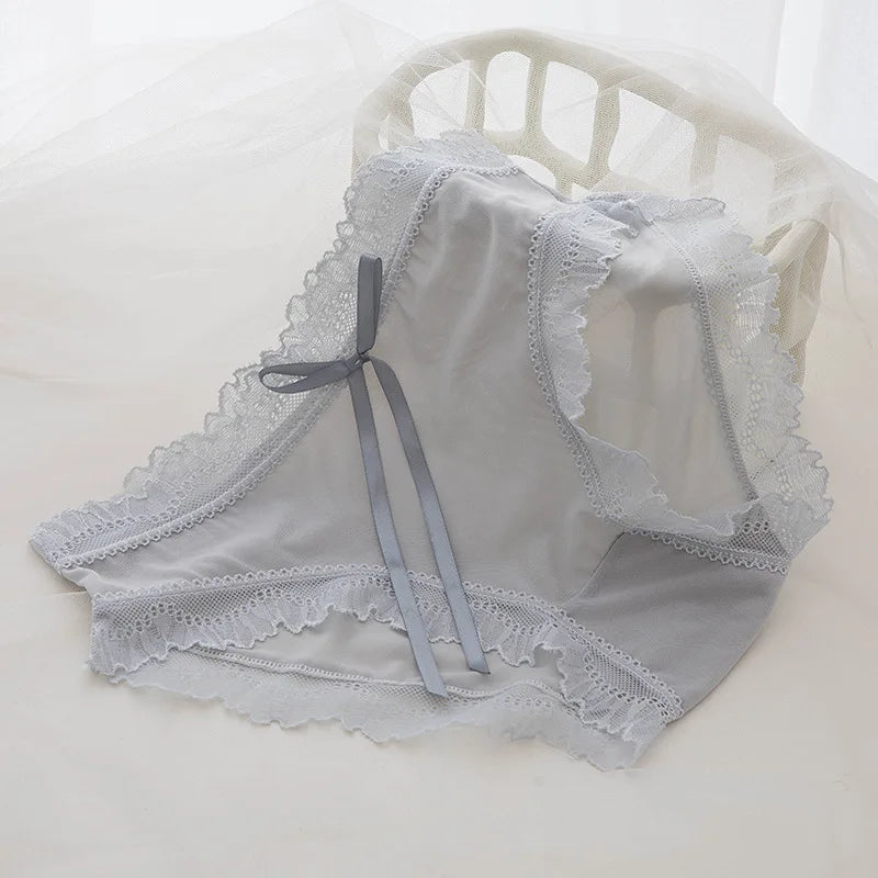 1Pcs Sexy Lace Panties Cotton Women's Underwear Fashion Invisible Comfort Briefs Mid Waist Seamless Underwear Lingerie L-XL