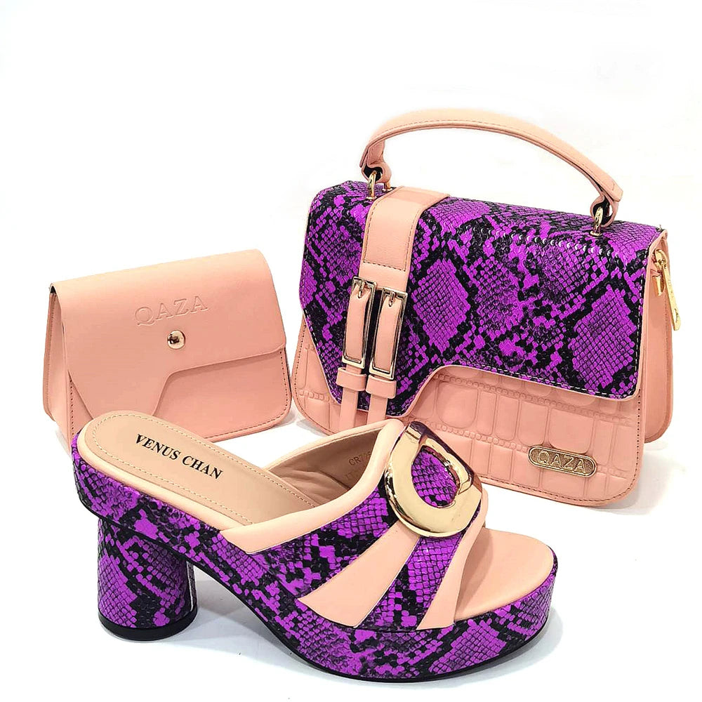 Doershow African fashion Italian Shoes And Bag Sets For Evening Party With Stones wine Italian Handbags Match Bags!HTG1-9
