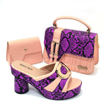 Doershow African fashion Italian Shoes And Bag Sets For Evening Party With Stones wine Italian Handbags Match Bags!HTG1-9