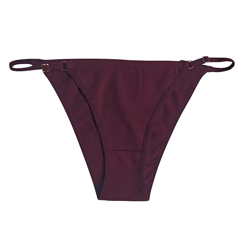 1PC Cotton Briefs Women Brazilian Panties Female Low Rise Underwear Breathable Comfort Intimates Solid Color Sexy Lingerie S-XL