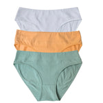 3Pcs/Set Cotton Panties Women Low Waist Briefs Solid Color Underwear Comfort Breathable Panty Sexy Lingerie M-XL Intimates