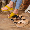 Slippers Women ‌2026 Summer New Plus Size Platform Wedge Open Toe Light Women's Casual Thong Sandals Round Toe Outdoor Slippers