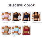 Hearuisavy Sports Bra Gym Underwear High Strength Shockproof Running Yoga Crop Top Breathable Pilates Push Up Fitness Tops Women