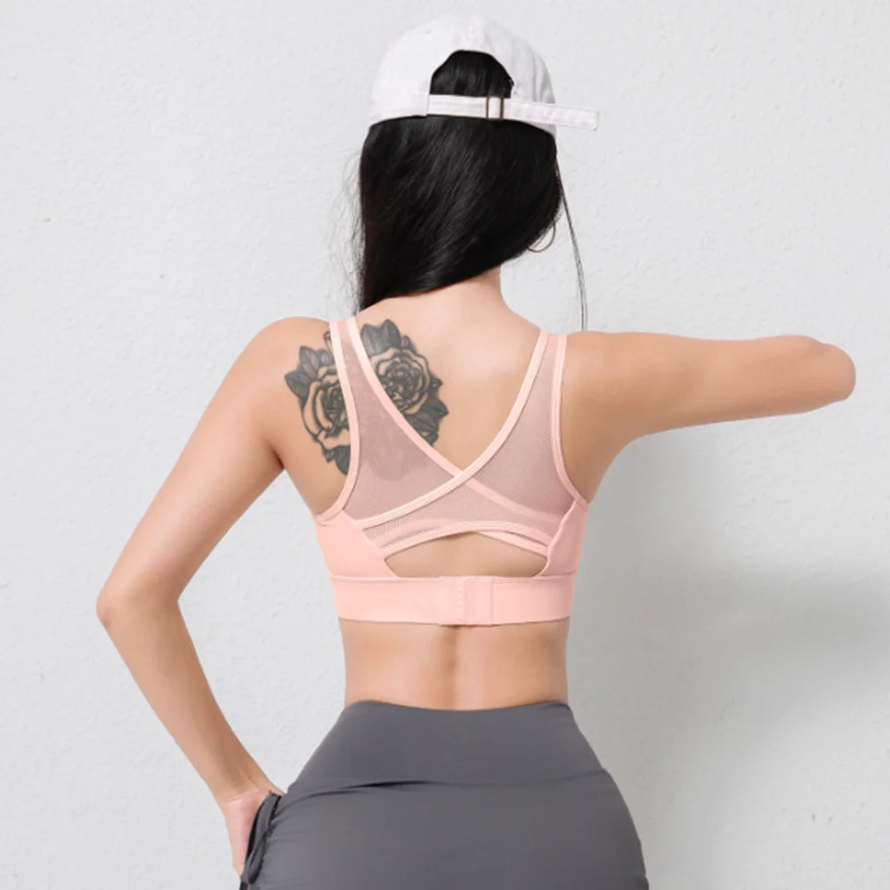Women's High Impact Sports Bra, Racerback Workout Tank Top for Running, Yoga & Casual Streetwear