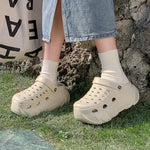 Thick Sole Fashion Clogs For Women Summer Platform Shoes Soft EVA Girls Indoor Street Slippers FemaleLeisure Wedges Sandals