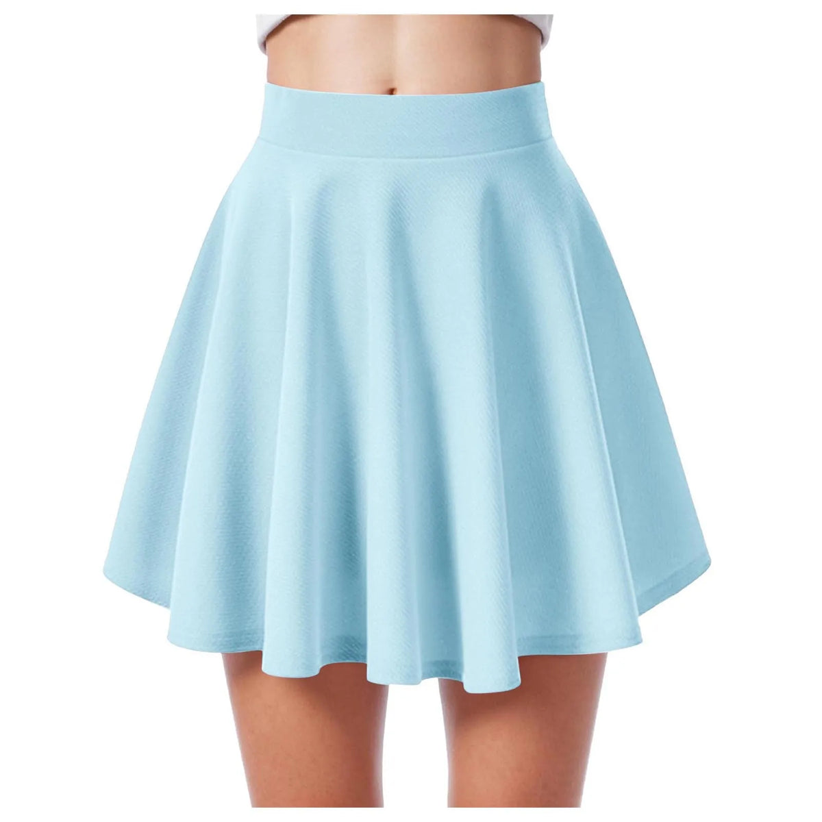Women's High Waist A Line Skater Skirt Casual Solid Flared Mini Skirt Soft Stretch Summer Casual Sports Golf Tennis Short Skirts