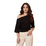 Women's Solid Color Going out Tops Off-Shoulder Tops Trendy Fitted Waist Ruched Short Sleeve T-shirts for Streetwear
