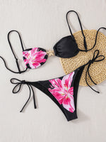 New Sexy Women's Bikini Set - Adjustable Tie Side Bandage Triangle Top & Low Rise Bottom with Starfish Metal Drawstring Summer