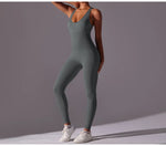 Seamless One-Piece Yoga Jumpsuit Women Fitness Sports Overalls Dance Workout Set Stretch Bodysuit Gym Clothes Push Up Sportswear