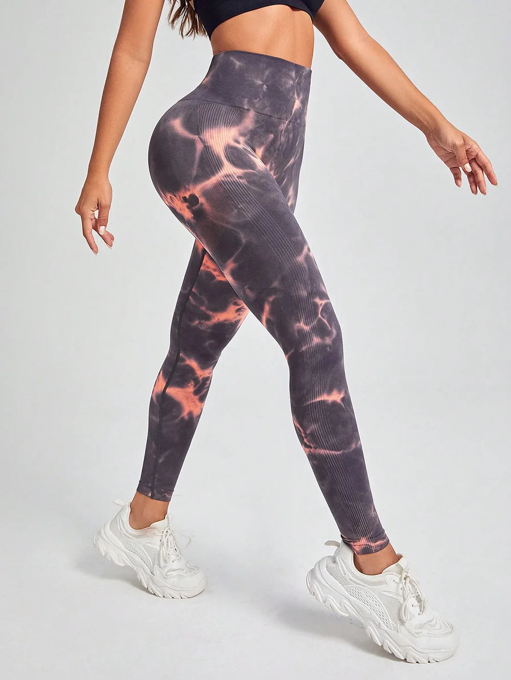 47 Color Marbling Tie-Dye Seamless Yoga Pants Sports Leggings Women Running Fitness High Waist Gym Leggings Women Workout Tights