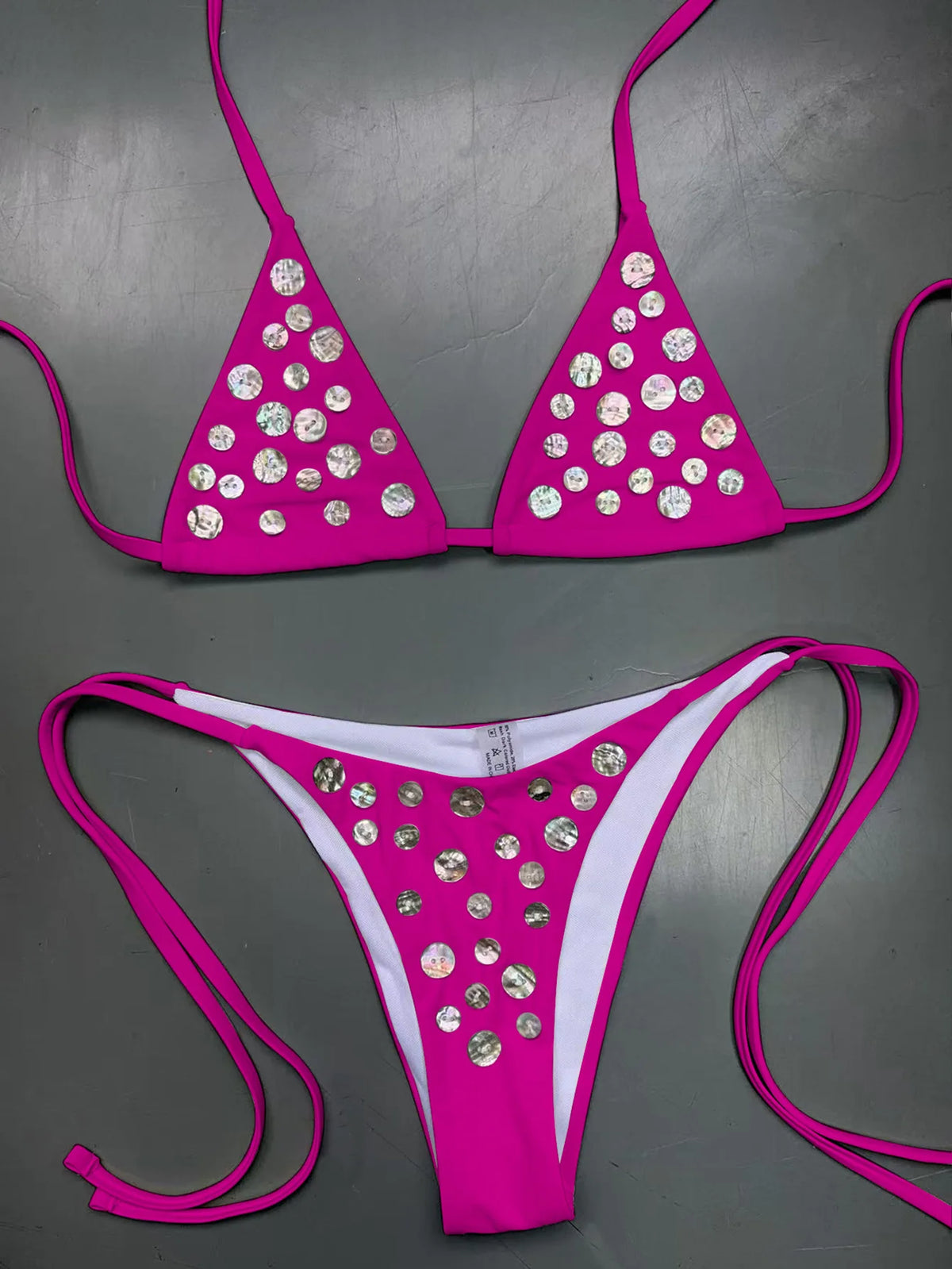 Sexy Brozing Diamond Bikini 2026 Women Luxury White Push Up Bandage Thong Swimsuit Summer Bathing Suit Micro Swimwear Biquini