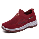 Women Vulcanized ShoesHigh Quality Breathable Mesh Women Sneakers Soft Slip On Flats Shoes Women Loafers Walking Flat