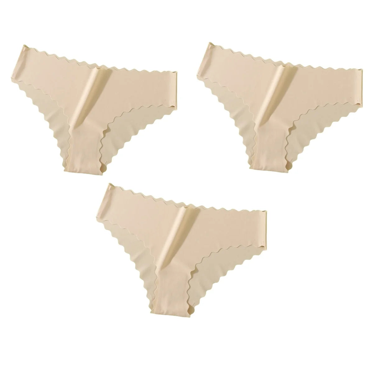 3Pcs/Set Ice Silk Panties Women Low Rise Briefs Female Underpants Invisible Underwear Sexy Lingerie Seamless Bottoms XS-XL