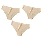 3Pcs/Set Ice Silk Panties Women Low Rise Briefs Female Underpants Invisible Underwear Sexy Lingerie Seamless Bottoms XS-XL