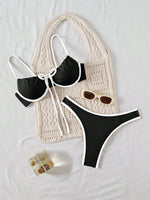 2026 Push Up Bikini Women Tie Front Swimsuit Sexy Underwire Swimwear Female Bathers Bathing Swimming Swim Suit Summer Beachwear