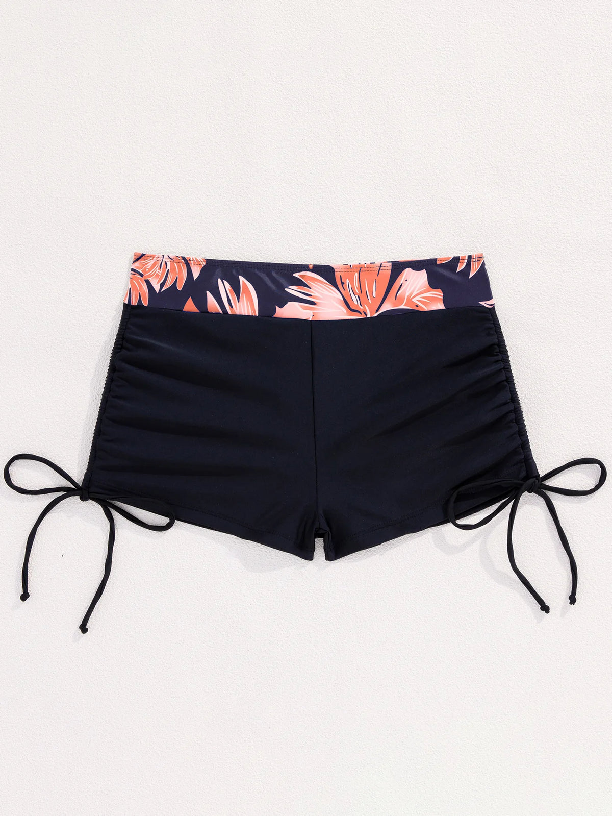 Women's Two-Piece Swimsuit Cross Strap Backless Bikini Floral Print Sports Fit Bodycon Polyester Fabric Swimming Water Sport