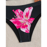New Spiral Pit Strip U-Shaped High-Waisted Bikini Sexy Swimsuit Swimsuit Women Lightweight Fashion Classic Versatile Simple