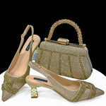 Doershow Lastest Italian Design Fashion Style Ladies Shoes with Matching Bag Set 2024 Nigerian Shoes and Bag Set HAS1-5