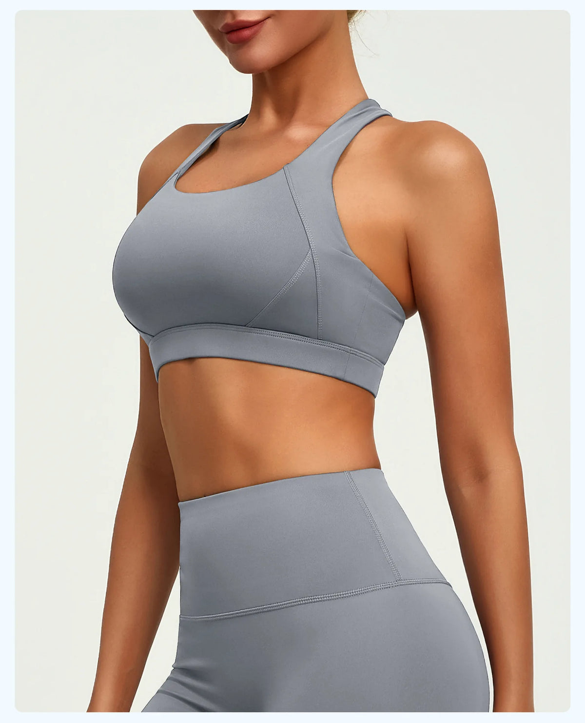 Solid Color Sports Bra Women Cross Back High Support Yoga Bra Sports Top Compression Training Gym Bras Fitness Underwear Woman