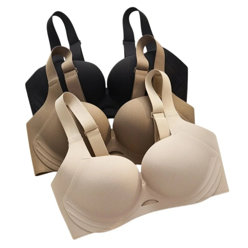 Push-Up Bra Women Adjustable Straps No Show Underwear Comfort Lift-Up Non-wired Bras Anti-spill Plus Size Lingerie M-3XL