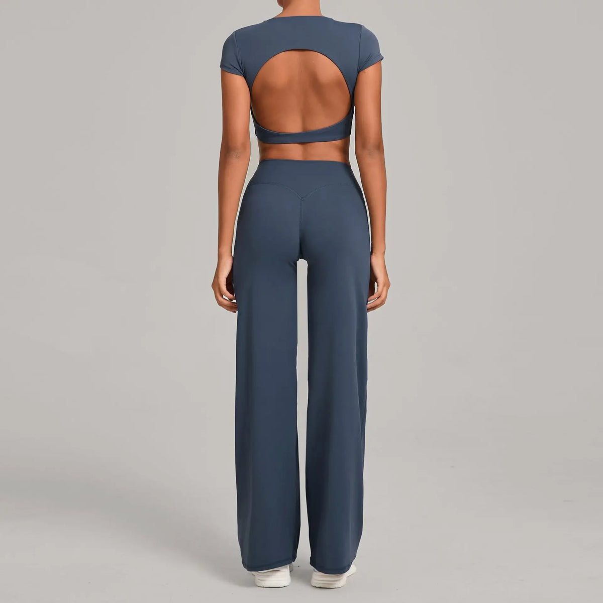 Women's Seamless Yoga Sets Sports Fitness Short-sleeved Loose Hip-lifting Pants Tracksuits Workout Gym Training Slim Fit Sets