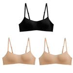 3Pcs/Lot Women Seamless Square Neck Bra Wireless Smooth Invisible Bralette Sexy Lingerie 1/2 Cup Non-detachable Brassiere S-XL
