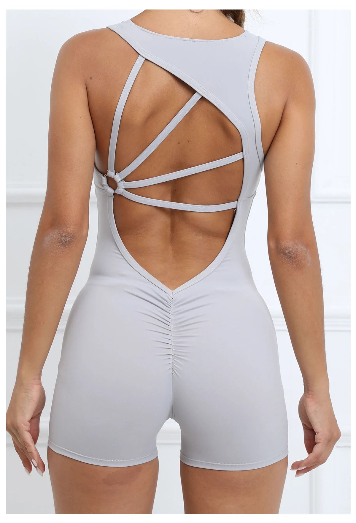 Padded Jumpsuit Sport Women Yoga Bodysuit Fitness Wear Gym Sportswear High Elastic Workout Running Clothes