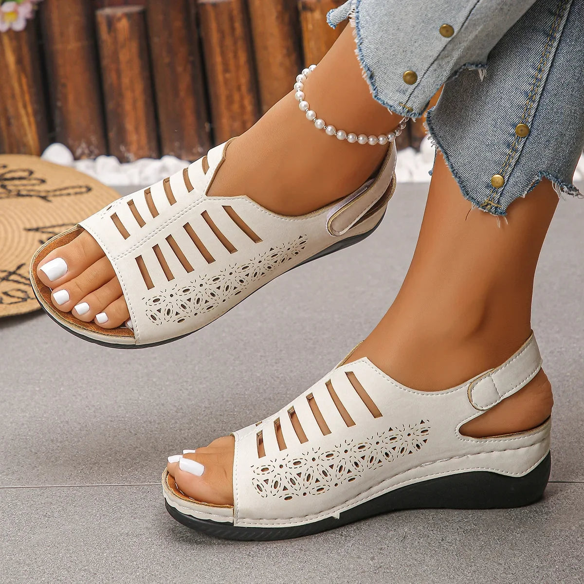 Fashion Designer Women's Wedges Sandals New Woman Breathable Sandals Fashion Comfort Handiness Summer Casual Female Sandals