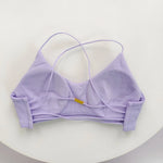 Sexy Soft Fitness Sport Bra Spaghetti Strap Cross Back Hollow Women Top Tight Gym Yoga Underwear Athletic Workout With Chest Pad
