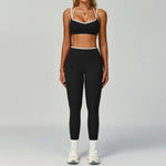Gym Tracksuit Yoga Set 2 Pieces Workout Outfits Fitness Sportswear High Waist Leggings Sports Bra Athletic Wear Women Clothes