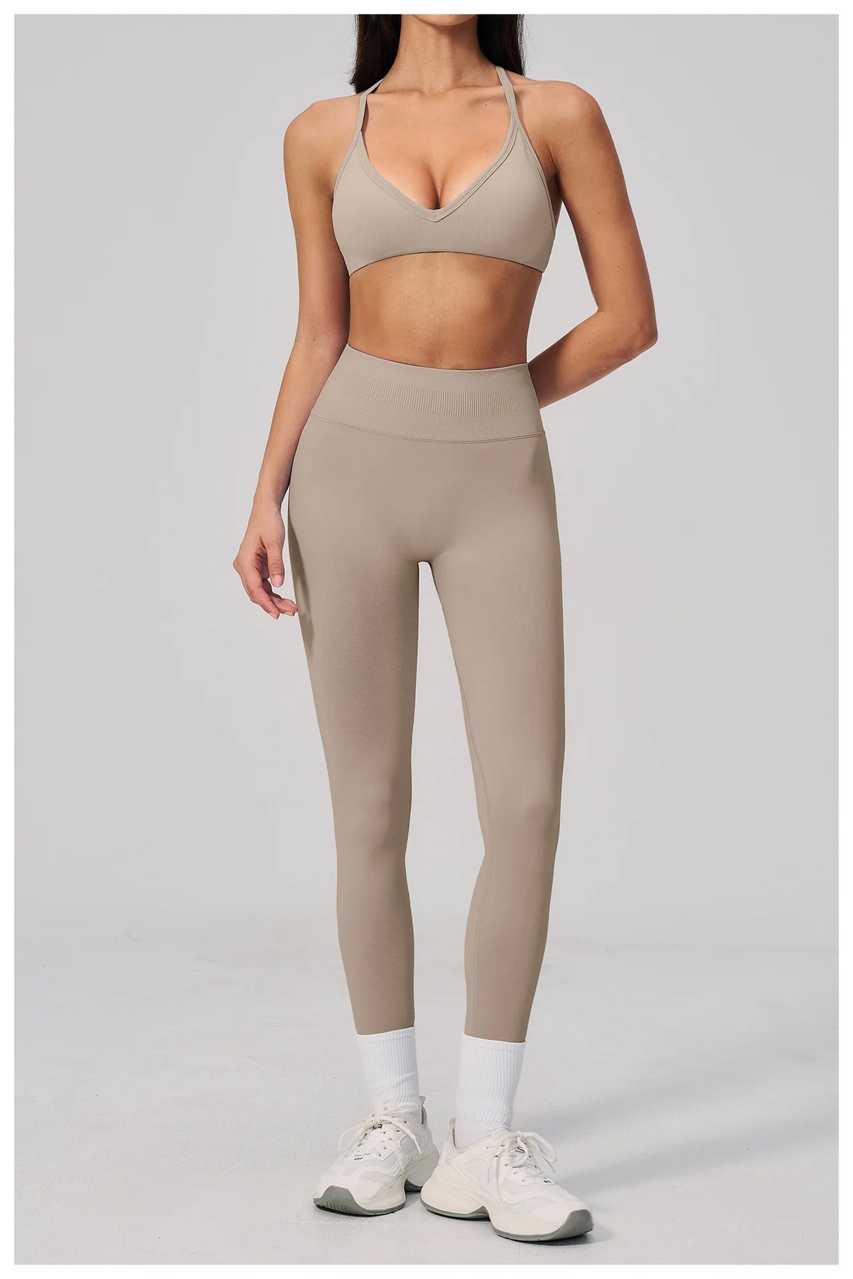 Breathable Quick Drying Yoga Set for Women Beauty Back Sports Bra High Waist Leggings Fitness Suit Outwear Gym Running Tracksuit