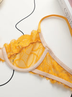 Women's New Product Red Lace With Steel Ring Lingerie Sexy Daily Thin Brassiere Pull Up Solid Color Underwear MR2690