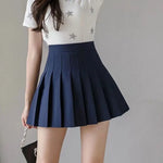 Autumn and Winter New Pleated Skirt Women's Half Skirt Korean High Waist Slim Mini Skirt Preppy Style Side Zipper A-Line Skirt