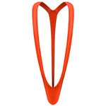 DEKA Mens Glossy Mankini One-Piece Swimsuit Bulge Pouch Thongs V-Shaped Suspender Bodysuit Hollow Out Swimwear Underwear Clubwea