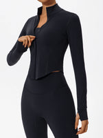 Hearuisavy Summer Ultra-Soft Fabrics Tight Sports Jackets Women Zipper Gym Yoga Clothes Female Quick-Dry Long Sleeve Sportswear