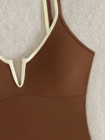 2025 Splicing Underwired V-Bar Women Micro Thong Swimwear One Piece Swimsuit Female Backless Monokini High Cut Bathing Suit Swim