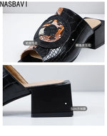 NASBAVI Out Outdoor Slippers Latest Luxury Shoes Women Designers Ladies Shoes and Sandals Wedding Shoes for Women Big Size 45 46