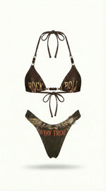 2026 Printed Trangle Bikini Women Sexy Swimsuit Bead Straps Swimwear Bandeau Biquini Female Micro Bikinis Bathing Suit Beachwear