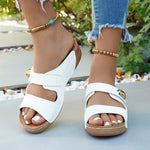 Women's Fashion Wedge-heeledLeisure Slippers 2026 Summer New Lightweight Open-toed Platform Slippers.