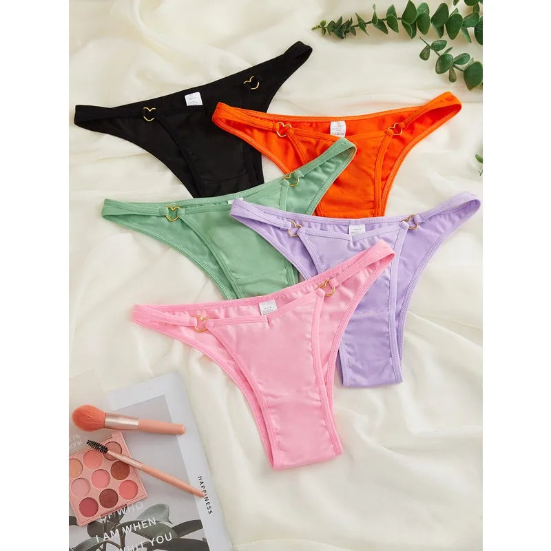 Hollow Out Breathable Seamless Underwear Thong Women's Sexy Hot Women'S Thin Belt Adjustable Low Female Underwear