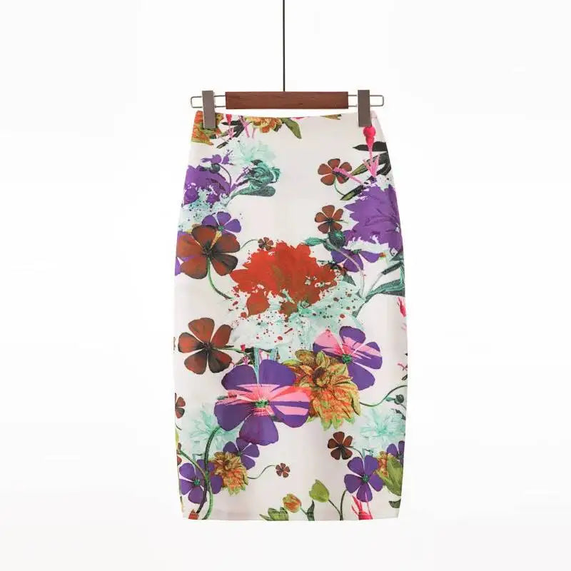 Spring Summer Women Y2K High Waist Midi Pencil Chiffon Skirts Slim Bodycon Vintage Hip Raise Korean Fashion Clothes UOV5