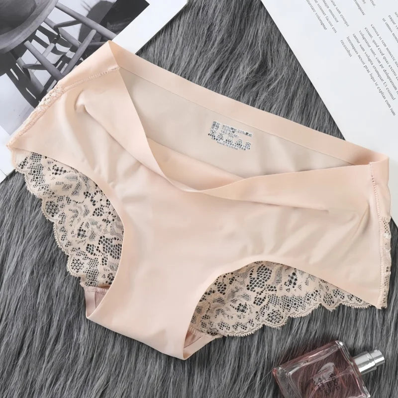 1Pc Sexy Lace Panties Summer Sexy Underwear Transparent Lace Panties For Women Comfort Cotton Crotch Panty Lingerie M-XXL