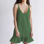 New Women's Strap Skirt Pure Cotton Sleepwear Breathable Loose Comfortable Soft Summer Strap Skirt Sweet and Cute Home Clothes