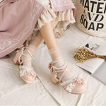 New Women Summer Leather Shoes Thick Square Heeled Sandals Marty Lolita Princess Ankle Shoes Large Size 45 46 47 48 Black White