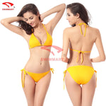 Summer Beach Bandage Bikini Sets Womens Sexy Swimwear Micro Bikini Set Tie Side G-String Thong Beachwear Swimsuit Bathing Suits