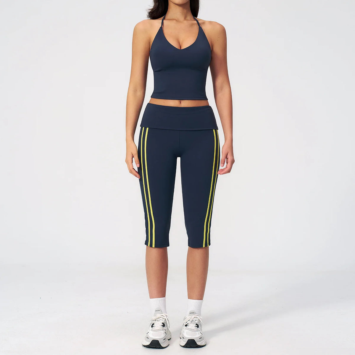 2 Pieces Women's Tracksuit Workout Clothes Yoga Set Sportswear High Waist Bell-bottoms Sexy Fitness Bta Sports Suit Gym Clothing