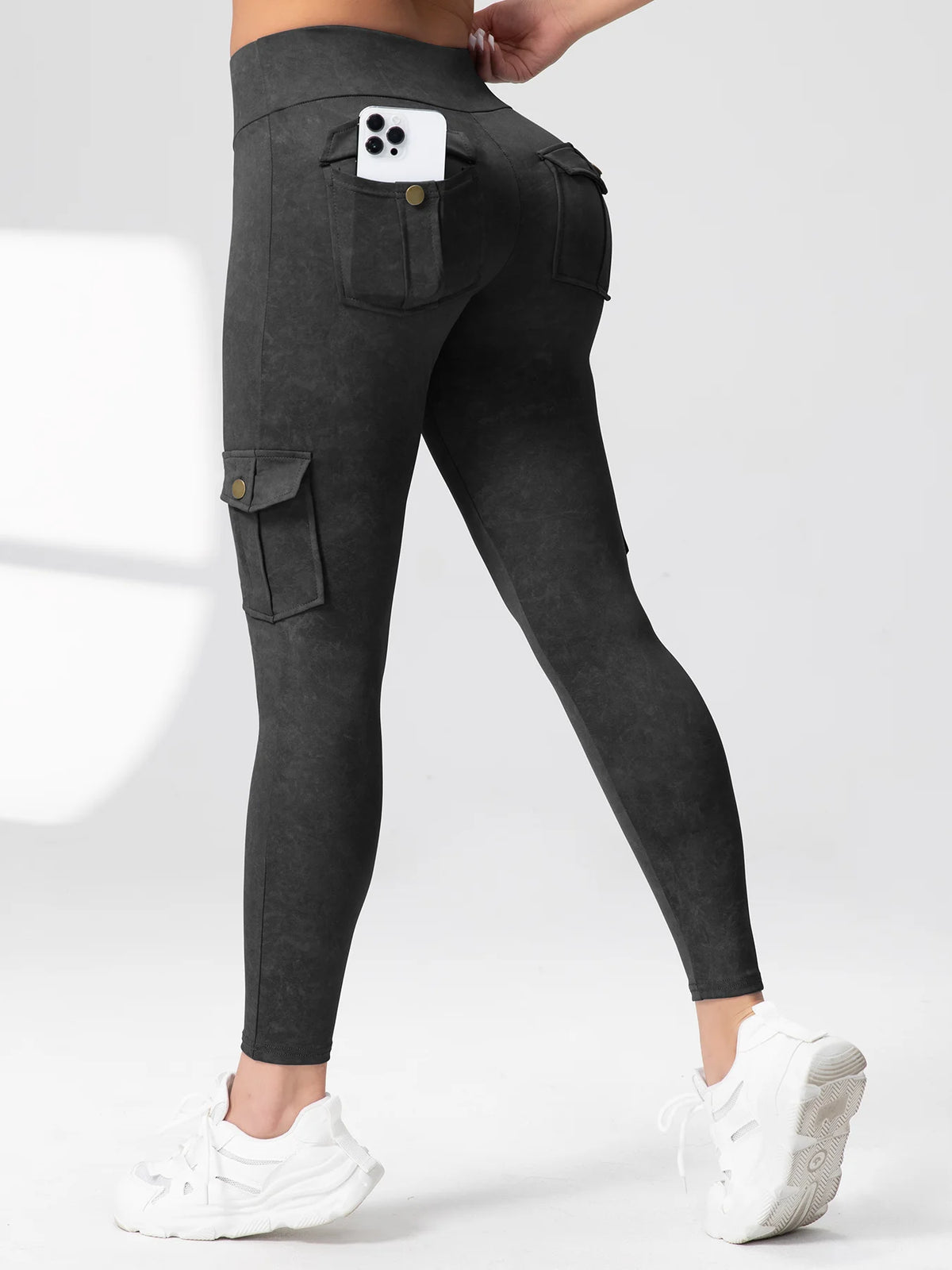 Pockets Gym Leggings Women High Waist Fashion Fitness Pants Skinny Stretch Outdoors Comfortable SportLeggings